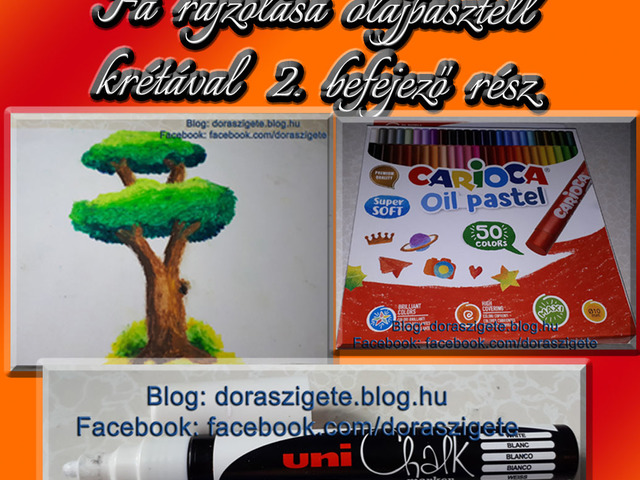 Fa rajzolása olajpasztell krétával 2. befejező rész