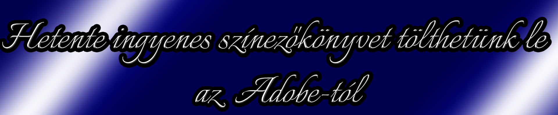 Hetente ingyenes színezőkönyvet tölthetünk le az Adobe-tól