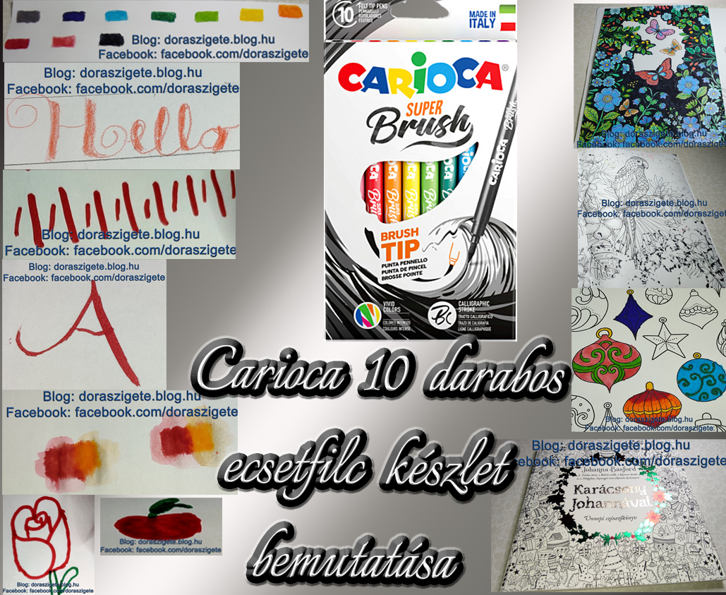 Carioca 10 darabos ecsetfilc készlet bemutatása - Videóval