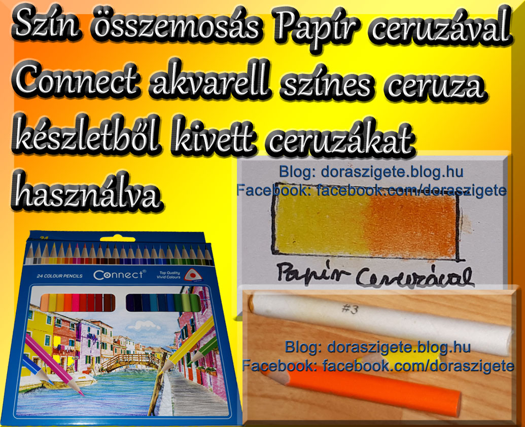 Szín összemosás Papír ceruzával Connect akvarell színes ceruza készletből kivett ceruzákat használva - Videóval