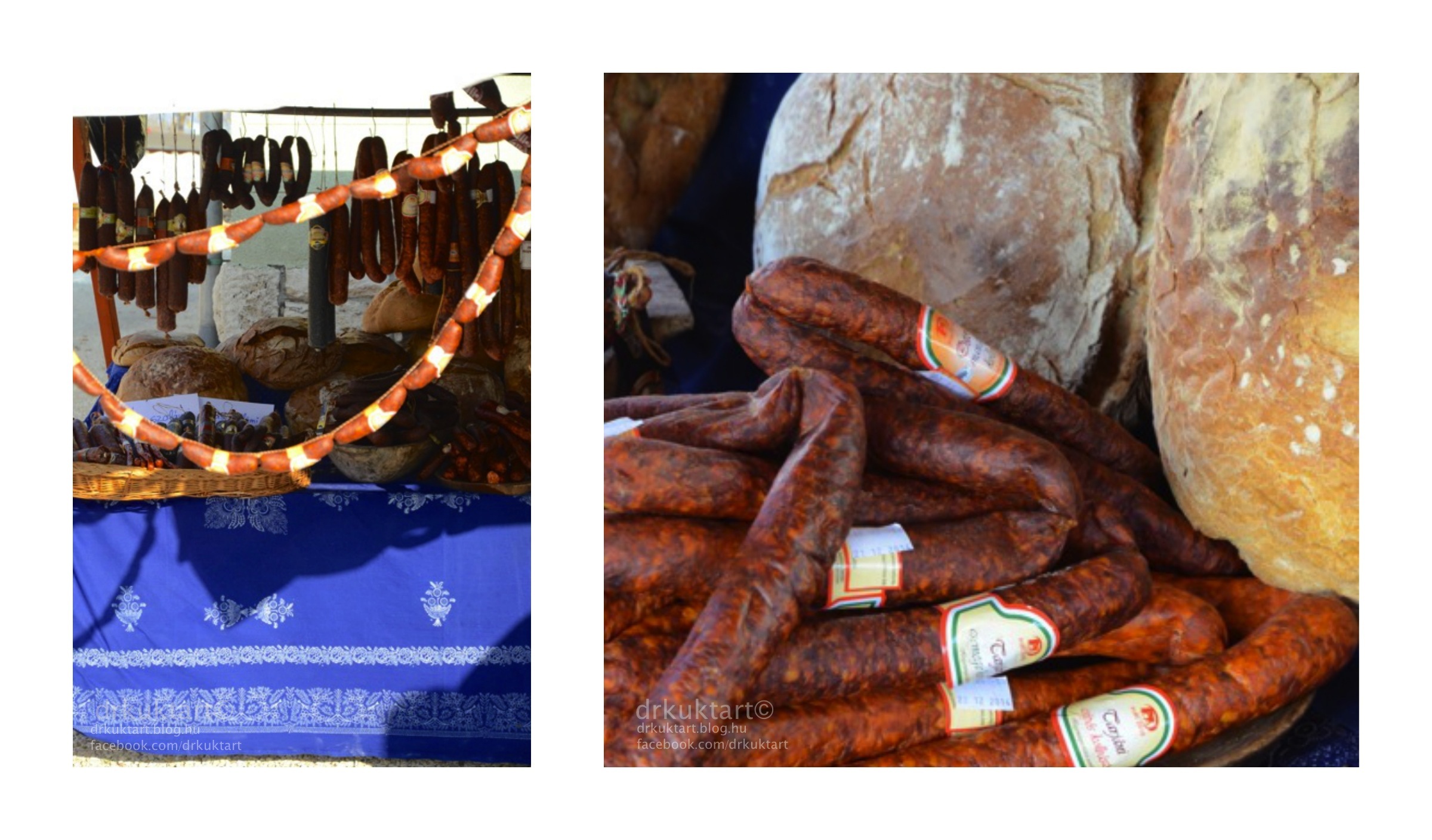 Vaddisznó és egyéb kolbászkülönlegességek a Disznótoros Kolbászfesztiválon a Vasúttörténeti Parkban./Sausages, made from different types of meat (i.e. form boar) on the Pig slaughter sausage festival in the Hungarian Railway Park. 