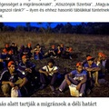 Piros sapkás turisták a magyar-szerb határon