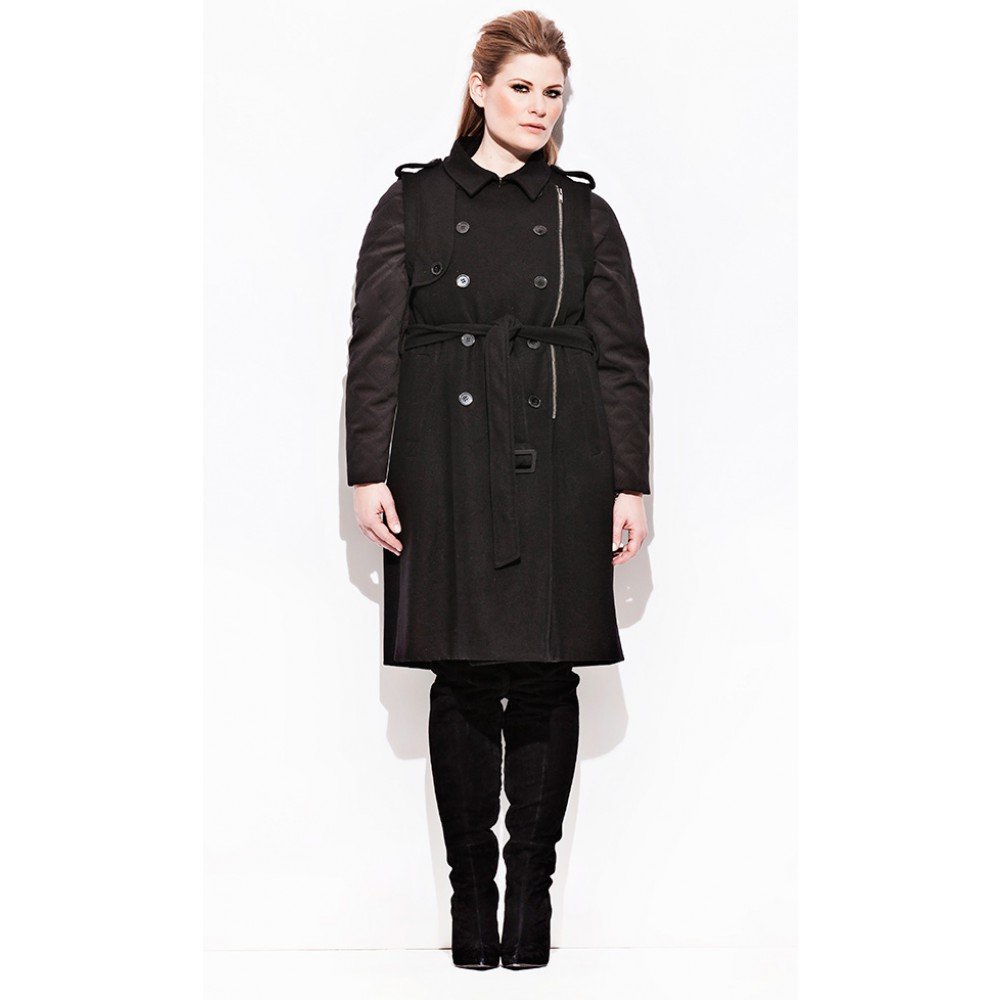 CarmaKoma Skimmer Plus Size Trench