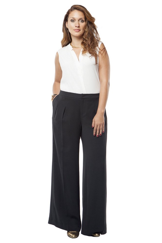 Mynt 1792 PLUS-SIZE-WIDE-LEG-TROUSER