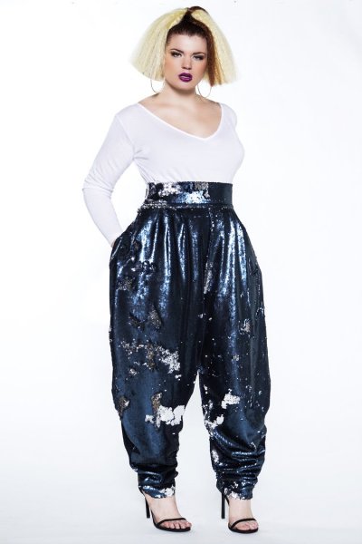 Sequin-High-Waist-Slouch-Pants