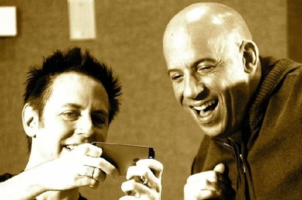 James Gunn és Vin Diesel.