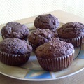 Zabkorpás csokis-meggyes muffin