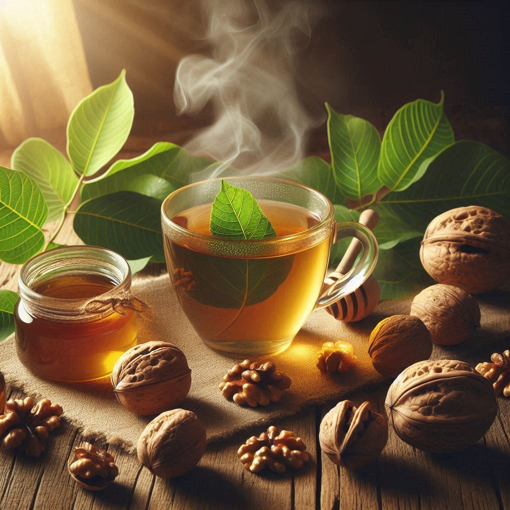 A diólevél tea.