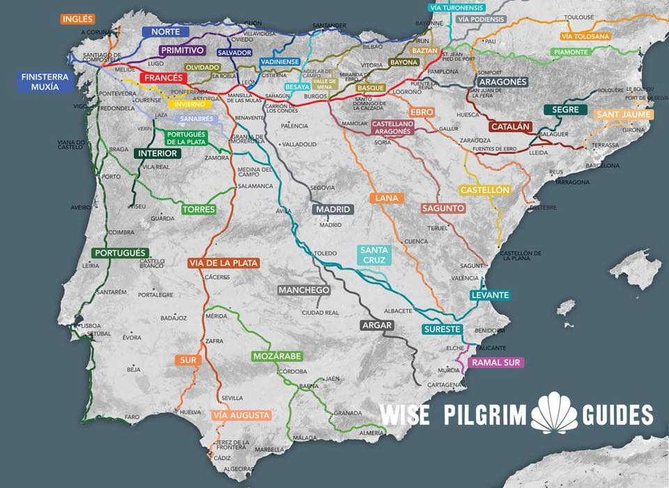 magyar el camino térkép Zarándokutak Santiago de Compostela felé   El Camino kalandok