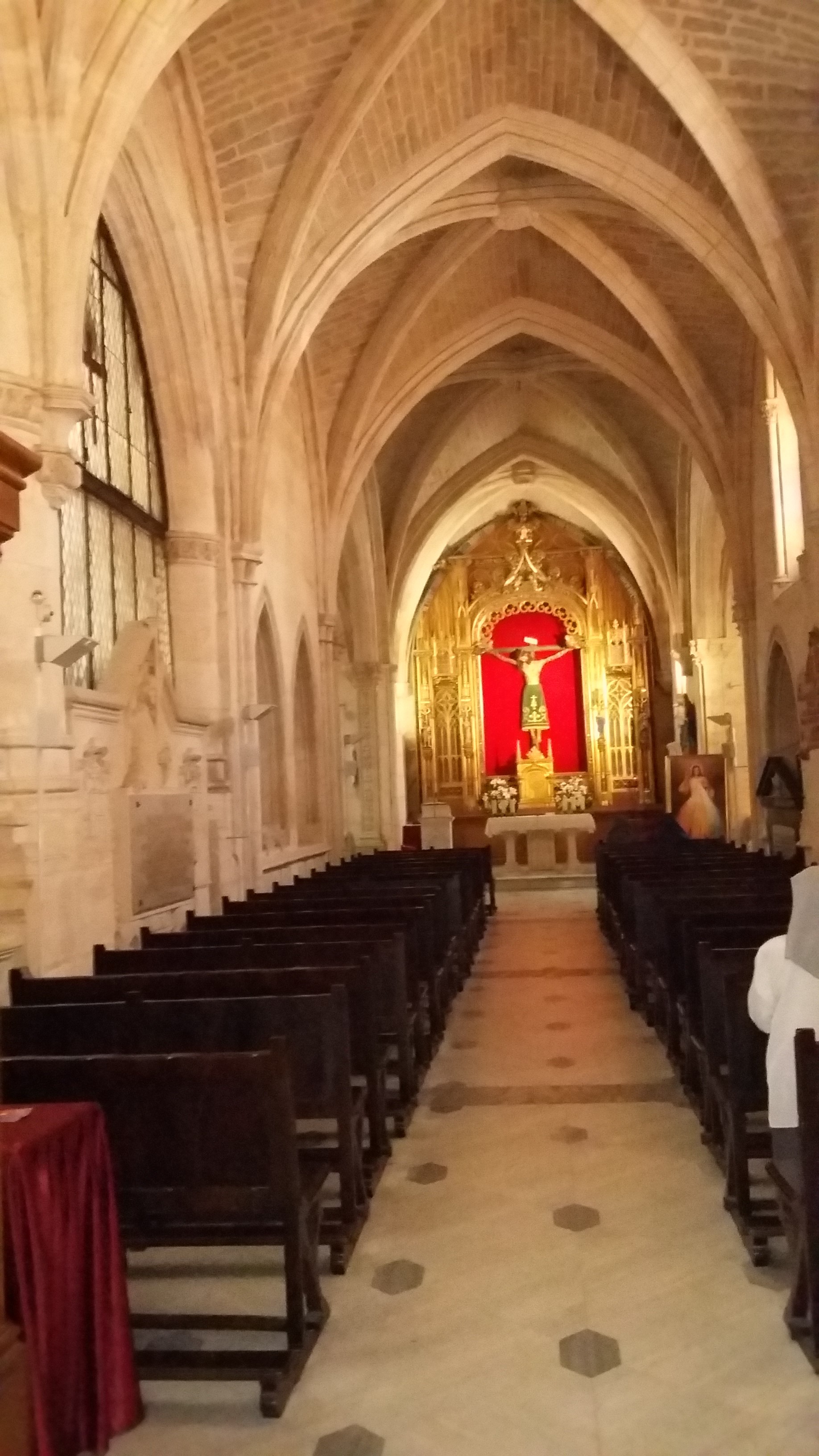 Burgos Sntísimo Cristo kápolna burgoszi Krisztus szoborral felöltöztetve.