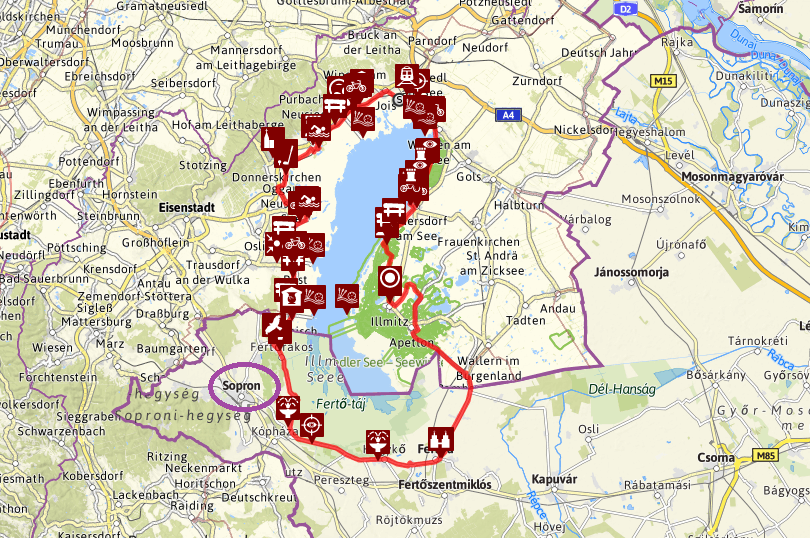 fertő tó térkép kerékpárút 6 Top Bringaut Burgenlandban Elmeny Nektek fertő tó térkép kerékpárút