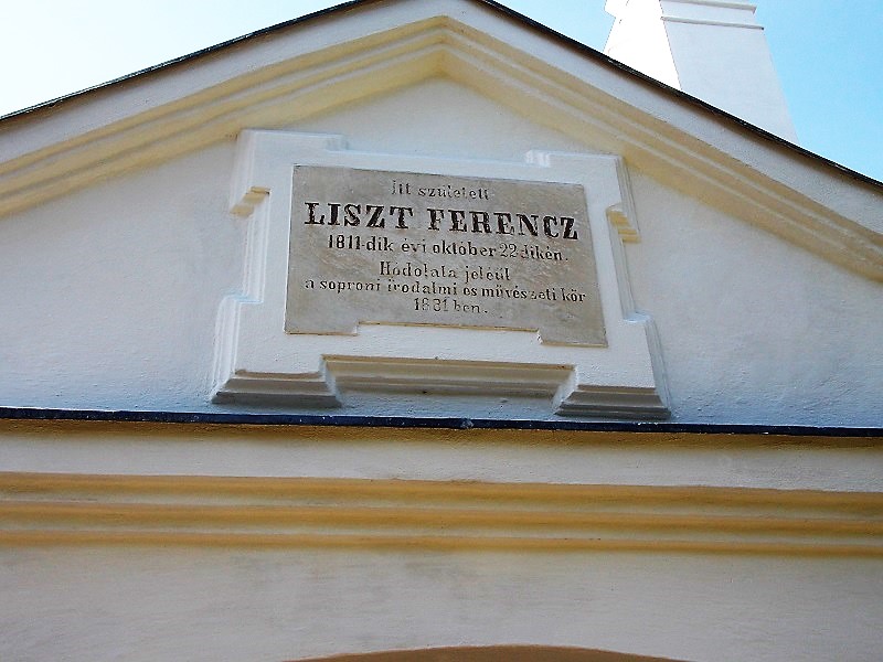 Liszt Ferenc szülőháza Doborjánban. (Raiding, Burgenland)