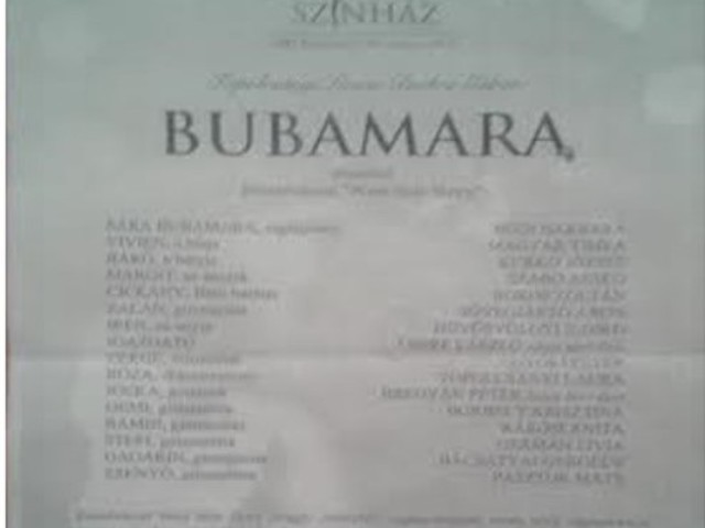 2014. 10. 11. Bubamara – Óbudai Kulturális Központ – Bemutató (Turay Ida Színház előadása)