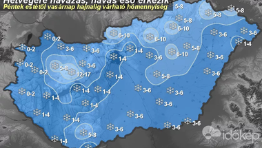Akár 10 centi hó is hullhat a hétvégén