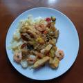 Garnéla mediterrán zöldséggel 2 főre