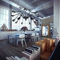 Rustic Industrial Loft by Ando Studio - Design Loft belsőépítészet  , 3D látványtervek