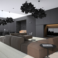 The minimalist Apartment with Dark Colours by Vasiliy Butenko  - minimalista lakás design sötétre hangolva