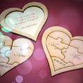 Szív puzzle fából egyedi szöveggel, esküvői ajándék