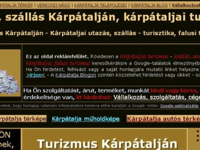 Kárpátalja témájú weblapok optimalizálása