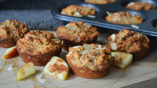 Gluténmentes almás-fahéjas muffin, mandulával