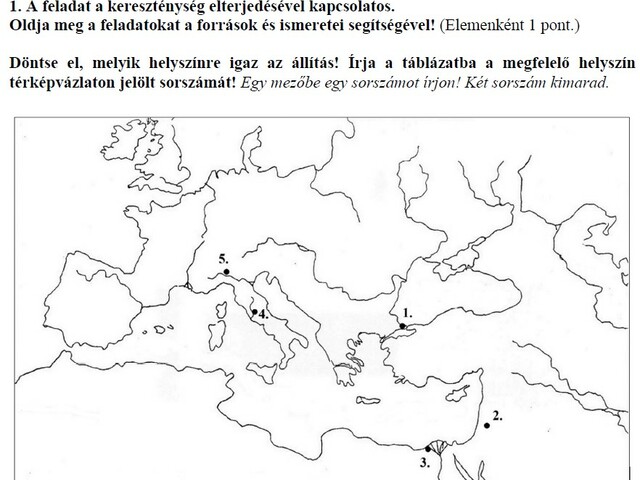 2024. május - történelem középszintű érettségi feladatok megoldással