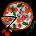 Karfiol és cékla alapú pizza