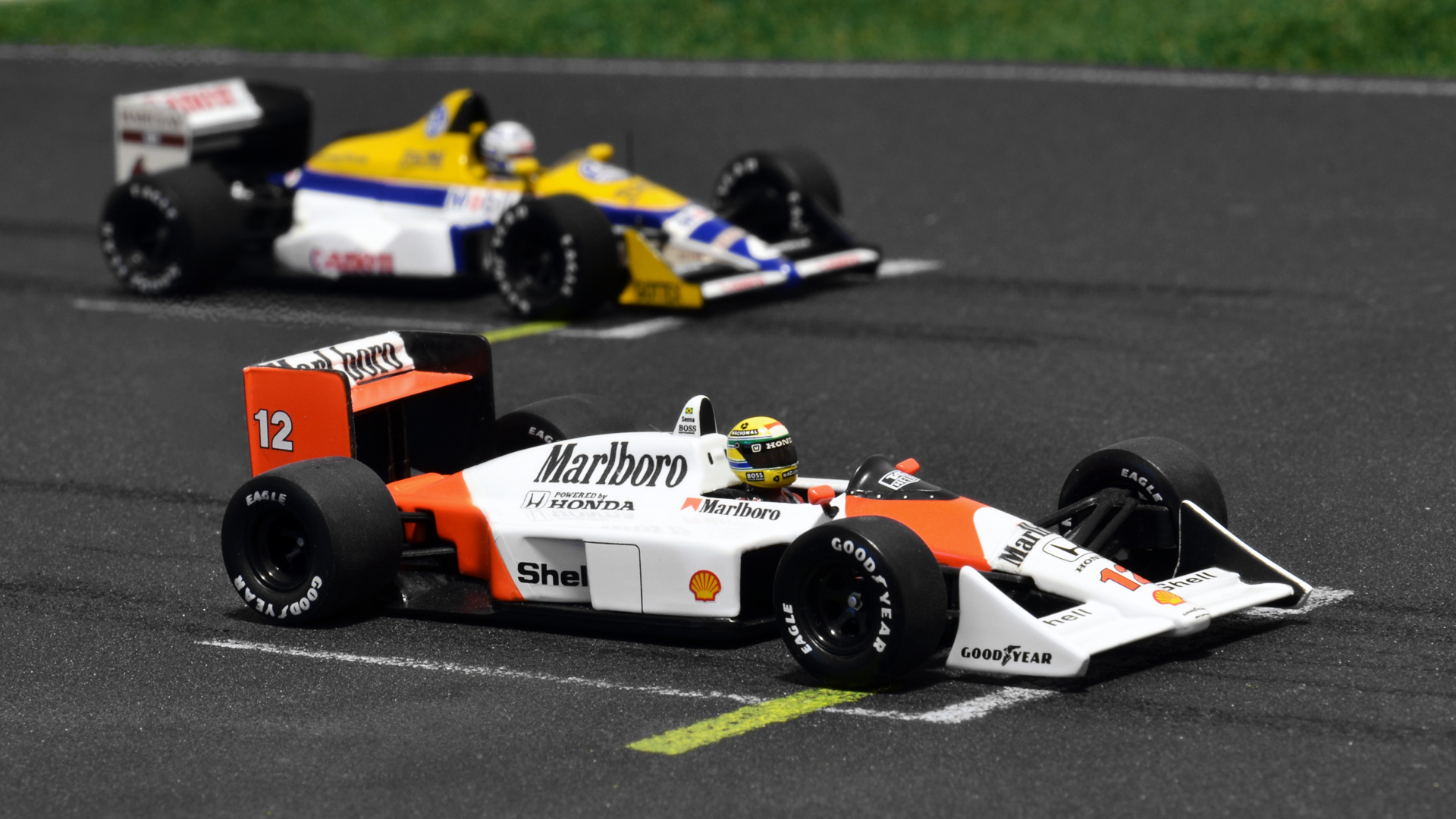 McLaren MP4/4 Ayrton Senna & Williams FW12 Ricardo Patrese 1988 - Minichamps 1:43