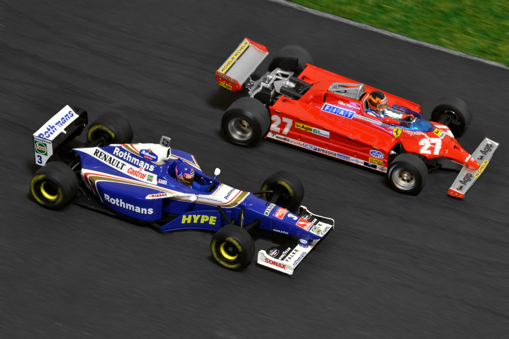 Gilles & Jacques Villeneuve - Ferrari 126CK 1981 & Williams FW19 1997 - Brumm & Minichamps 1:43