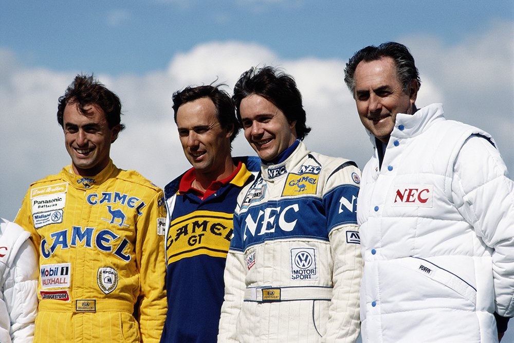 David, Jeoff, Gary és sir Jack Brabham