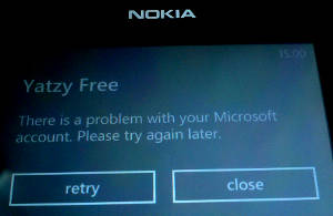 Nokia Lumia 520 account problem