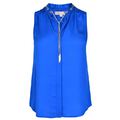 MICHAEL Michael Kors Chain Neck Blouse, Amalfi Blue