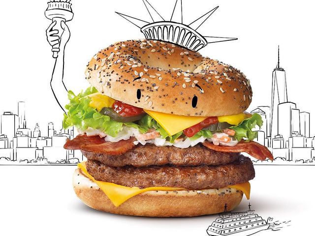 Amerikai bagel burger Hollandiában