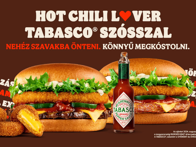 Tabascóval erősít a Burger King