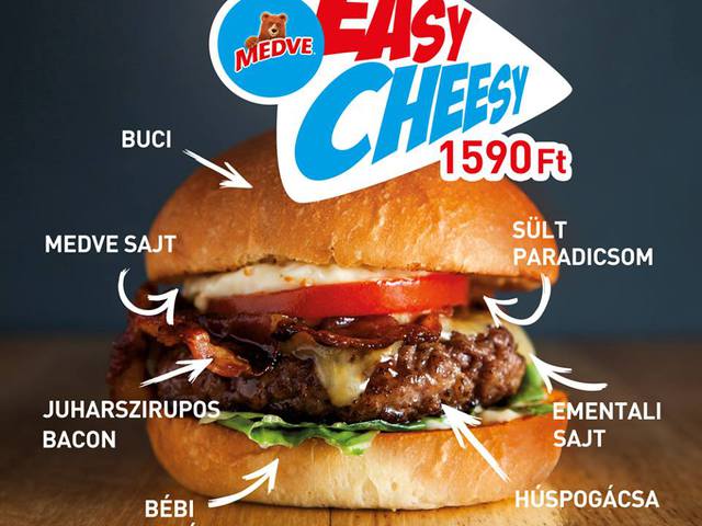 Medve sajtos burger a Zingben!