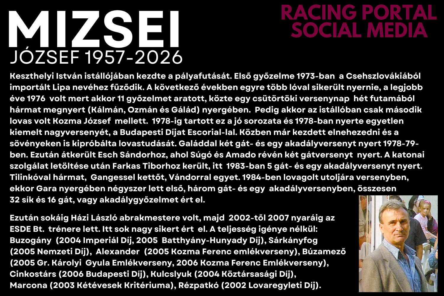 Mizsei József (1957-2026)