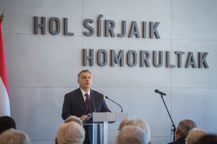 Beszélő idézet Orbán mögött