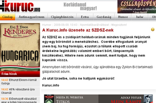 A Kuruc.info üzenete az SZDSZ-nek