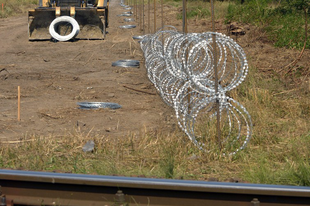 Az állatok szögesdrótkerítése! ("Iron Curtain" in Hungary)