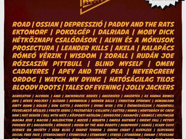 ROCKMARATON - Teljes a magyar névsor