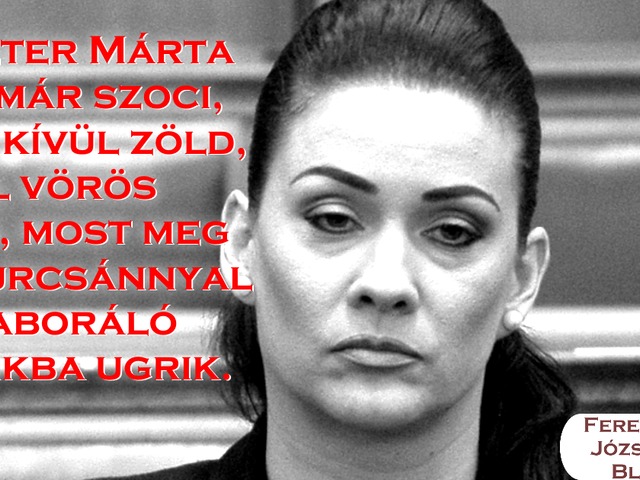 Karácsonyi magasságba emelkedett Demeter Márta pártszédelgése