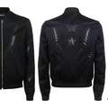 Just Cavalli Embellished Cotton Bomber Jacket, Black