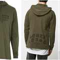 River Island khaki green logo light hoodie