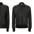 Versus Versace Layered Zebra Print Bomber Jacket, Black