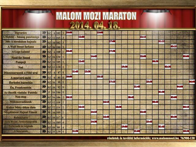 XI. Malom Mozi Maraton (2014 - tavasz)