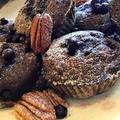 Áfonyás pekándiós brownie muffin KETO