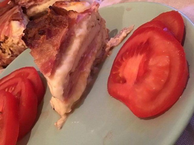 Rakott dupla sajtos csirkemelltorta KETO
