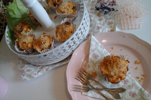 Roppanós sonkás sajtos karfiol muffin KETO