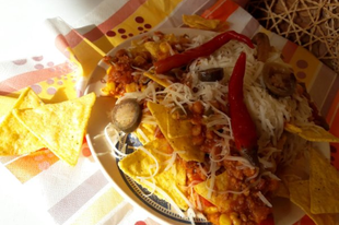 Vendégváró snack: A sajtos-chili con carne nachos tál KETO