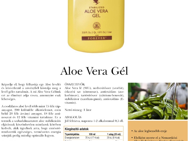 aloe vera gél