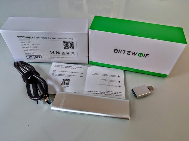 BlitzWolf BW-PSSD2 512GB hordozható SSD teszt
